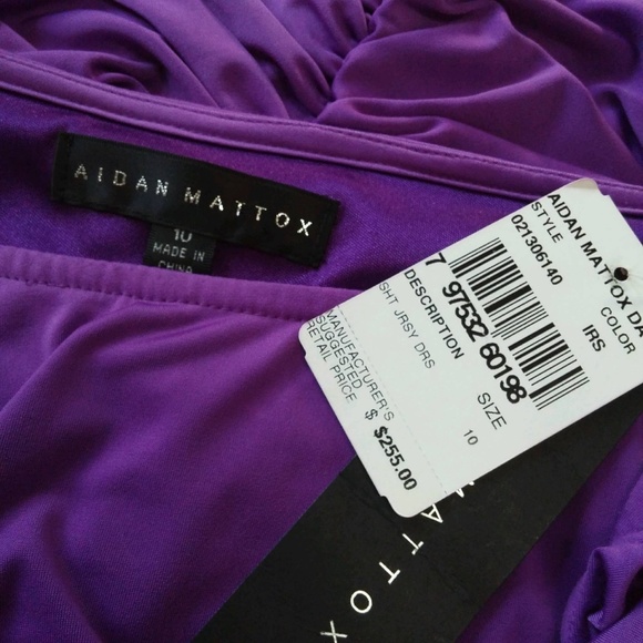 Aidan Mattox NWT iris color, dress, size 10 - Picture 6 of 7